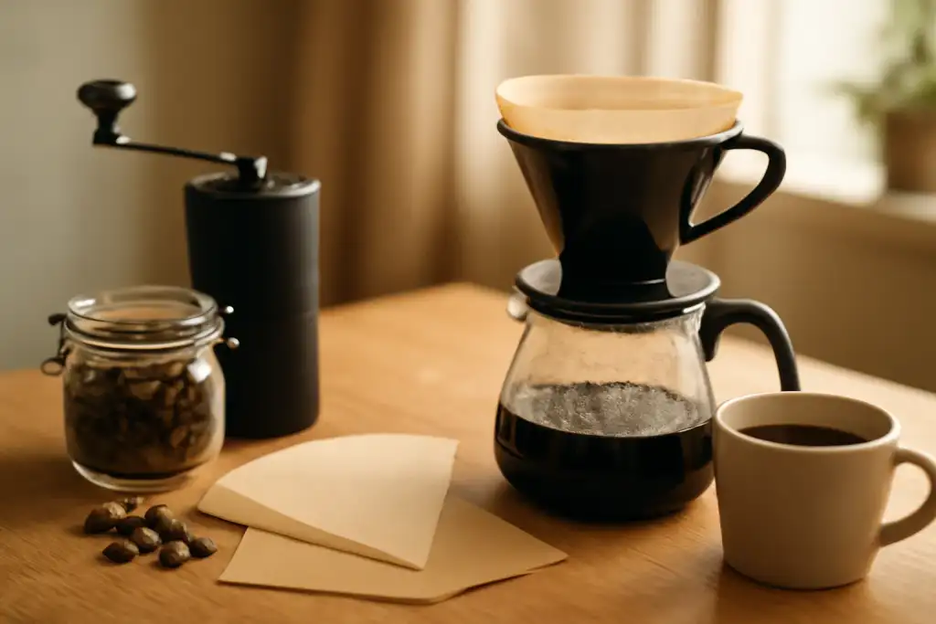 Editorial photograph related to bleached vs unbleached filters