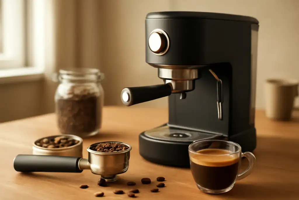 Editorial photograph related to portafilter size compatibility